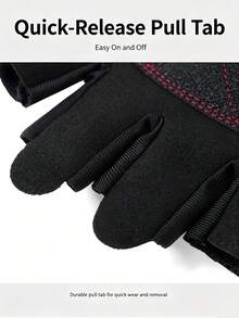 Ueasy 2pcs Half Finger Motorcycle Riding Gloves, Hard Shell Protection Shock-Absorbing Anti-Slip Tactical Gloves, Breathable Mesh Design With Adjustable Strap, Outdoor Motorcycle Riding Driving Sports Gloves - Multicolor - View 6