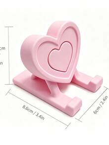 Heart-Shaped Desktop Phone Stand, Portable Design For Home, Office, Party Decor, Women's Travel And Kitchen Use, Suitable For All Phones, Ideal Desktop Ornament, Perfect Gift For Halloween And Christmas - A - View 13