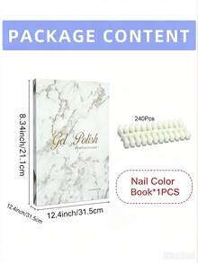 Libro de muestras de color de uñas reutilizable, pantalla de color transparente, caja de almacenamiento de puntas de uñas con múltiples ranuras, herramienta de exhibición para salón de uñas en casa - Multicolor - Ver 15