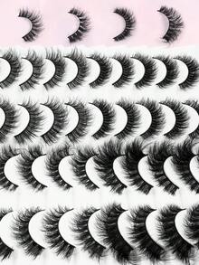 MAANGE 20 Pairs Cartoon Cat Eye False Eyelashes, Mixed 4 Styles Fox Eye Lashes, Thin Band Cat Eye Tail Extended Strip Lashes, Natural Lashes, Multi-Layer Soft, Suitable For Natural Makeup, Suitable For Dating And Travel, Gift For Women, Eyelashes, False Eyelashes, Strip Lashes - Multicolor - View 9