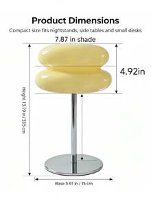 Modern Frosted Glass Lampshade With Metal Frame, Dimmable Warm Light Decorative Table Lamp, Cream Color, Double-Layer Round LED Bedside Lamp, Suitable For Bedroom, Living Room, Dormitory Bedside Table, Home Decor Indoor Lighting, Gift, USB Powered - White - View 5