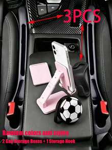 Caja de almacenamiento multifuncional 2 en 1 para el espacio del asiento del coche & tapón antideslizante: Caja de almacenamiento de doble compartimento antideslizante, adecuada para sedanes y SUVs, accesorio interior para almacenar artículos pequeños - Multicolor - Ver 17