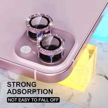 Arvin For IPhone 18 Pro Max/18 Pro/18/17 Pro Max/17 Pro/16 Pro Max/16 Pro/15 Pro Max/15 Pro/17Air/16Plus/15Plus Camera Lens Protector, Metal Frame Glass Cover Not Easy To Break, Strong Adsorption, Case-Friendly, Metal 9H Sapphire Glass Rear Camera Screen Cover - Pink - View 6