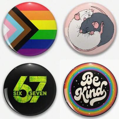 Funny Pattern Badge Brooch, Women's Lapel Pin Brooch, Bag Pendant, Fashion Accessory, Fun Gift For Friends, Family, Teachers And Classmates