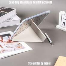 Y-Fold 高透明壓克力平板保護殼，附筆槽，Y-Fold 高透明壓克力款，Y-Fold 高透明壓克力保護殼，平板保護殼特色：Y型三折支架設計、智慧休眠/喚醒、全方位保護、親膚框架材質、氣囊防摔框架、多角度支架、透明壓克力背板、內建筆槽、輕巧便攜 - 彩色 - 查看 4