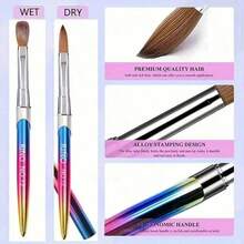 Kolinsky Sable Acrylic Nail Brush Set - High Quality, Odorless, Suitable For Acrylic Application, Nail Extensions And Home Nail Salon Use - Suitable For Beginners And Professionals - Multicolor - View 6