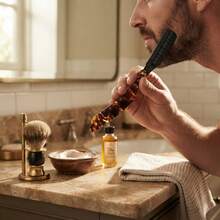 Folding Straight Razor With Tortoise Shell Handle, Barber Shaving Razor For Beard Trimming And Grooming - Safety Razor - View 3