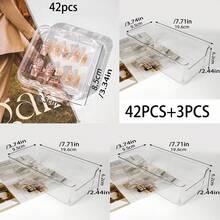 5pcs/10pcs/16pcs Creative Nail Art Storage Box, Transparent Acrylic Dust-Proof Packaging, Suitable For Finished Nail Art Styles, Dedicated Nail Art Sticker Storage Display Box, Transparent Jewelry Storage Box, Small Card Storage Box - Transparent - View 11