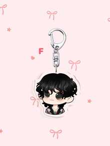 1pc/8pcs Acrylic Keychain,Cute Q Version Chibi Member Cartoon Key Ring,Bag Charm,Halloween Holiday Gift For Fans - Multicolor - View 7