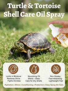 GJYC PET 1.52 Fl Oz Spray para el Cuidado del Caparazón de Tortuga, Reparar Brillo Prevenir Grietas en el Caparazón, Humectar Caparazón de Tortuga Seco, Nutrir Profundamente el Caparazón y la Piel de Reptiles - Cuidado del caparazón de tortuga - Ver 2