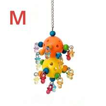 1pc Plastic Perforated Hanging Bird Cage Toy, Suitable For Small And Medium Birds, Fun Star-Shaped Ball Bird Destruction Stress Relief Chewing Toy, Suitable For Bird Cage Toy - A+B - View 4
