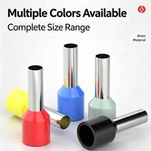 Kit Terminal Kawat VE Warna Campuran 200pcs & 800pcs dengan Alat Crimping Profesional, Terminal Cold Press Tubular Terisolasi 0,5-10mm², Konektor Ujung Kawat Inti Tembaga Penuh, Cocok untuk Dekorasi Rumah, Instalasi Listrik, Pencahayaan Latar Belakang Liburan DIY - Set terminal tabung VE - View 5