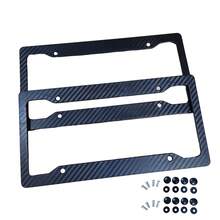 Carbon Fiber License Plate Frame – Sleek, Durable & Universal Fit For Cars, SUVs & Trucks (2 Packs With Mounting Hardware) - A - View 11