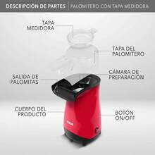 Rca Palomitero Con Tapa Medidora Rc-1025 - Rojo - Ver 6