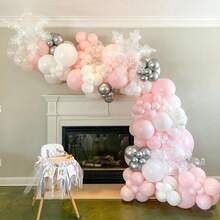2/4Pcs 36inch Transparent Snowflake Balloons Christmas Clear Snowflake Foil Mylar Balloons For Winter Wonderland Ice Snow Theme Birthday Party Baby Shower Wedding Home Decorations - View 5