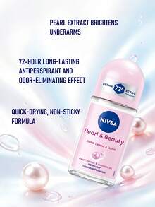 NIVEA 妮維亞珍珠美肌止汗滾珠 50ml | 持久清新、肌膚光滑 | 48小時異味防護 | 含珍珠精華溫和配方，無酒精 - Pearl & Beauty - 50ml - 查看 2