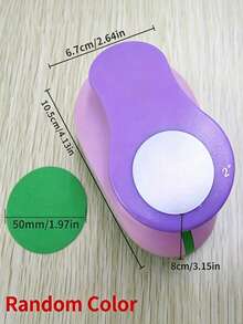 8/16/25/38/50mm Random Color Round Hole Punch, DIY Embossing Hole Punch, Scrapbooking Punch, Paper Cutting Hole Punch, Circle Hole Punch - Multicolor - View 12