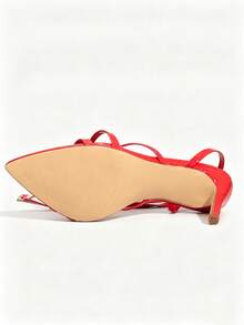 Blosm Fashion Sexy High Heel Sandals, Minimalist & Practical - Big red - View 8