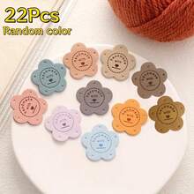 5/8/12/15/18/22/25Pcs Flower Sewing Decorative Labels, Used For Wallet And Clothing Making, Hat Sewing Accessories, Random Colors - Multicolor - View 17