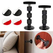 2pcs Black Adjustable Bed Frame Anti-Shake Tool, 1.1-4.5 Inch Threaded Bed Head Stopper, Bed Head Anti-Loosening Anti-Shake Fixer, Bed Head Wall Buffer Protection Pad, Anti-Squeak Anti-Shake Fixing Tool, Suitable For Cabinets, Desks, Sofas, Doors - Black - View 12