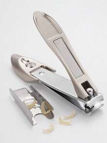 1PC Personalized Nail Clippers, Mantis Nail Clippers, Creative Splash-Proof Nail Clippers, Nail Clippers For Thick Nails, Medical Grade Stainless Steel, Sharp And Durable Nail Clipper Set - Champagne - View 6