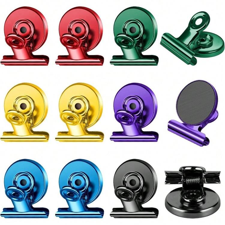 Photo Clip Refrigerator Magnets, Colorful Magnetic Clips For Fridge Notes, Refrigerator Photo Clips, Cruise Style Sculptural Photo Frame Clips, Heavy Duty Decorative Refrigerator Magnetic Clips - A - View 8