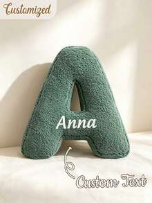 Personalized Initial Plush Decor, Customized Name Letter Sign, Suitable For Bookshelf And Nursery Decoration, Christmas Gift - Multicolor - View 3