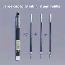 Quick-Dry Smooth Gel Pen, 0.5mm Fine Tip, Lightweight Plastic Body With Visible Cap, Suitable For School And Office Writing. Back To School Gift, Back To School Gift, Essential For School - A - View 10