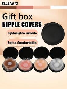 2/10 PcsInvisible Nipple Covers For Backless Dresses And Evening Gowns Perfect For Wedding Parties And Daily Outfits Lightweight Round Shape Design - Multicolor - View 9