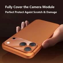 XINHONGYU 1pc 9H Nano Matte Lens Base Protector Film, Compatible With Phone 18 Pro Max/Phone 18 Pro/Phone 17 Pro Max/Pro/Air/17 Series, Anti-Fingerprint/Anti-Glare/Anti-Scratch, Precise Cut, Bubble-Free, Easy Installation, Compatible With Phone Cases, Supports Wireless Charging, Anti-Yellowing, High Definition Transparent, Durable Minimalist Camera Protection - 1pc - View 6