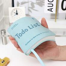 1pcsTodo List Hard‑Cover Task Planner, Daily To‑Do List Notebook, Portable Faux‑Leather Cover Time‑Management Journal For Students And Office Use, Time‑Management Hand‑Writing Notebook,Halloween And Christmas Gifts - Multicolor - View 4