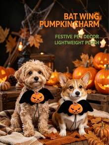 Dasi Kupu-Kupu Boneka Hewan Peliharaan Halloween, Boneka Bordir Indah dengan Desain Sayap Kelelawar, Dasi yang Dapat Diatur, Aksesori Hewan Peliharaan - Aksesori Kostum Foto Pesta Liburan Universal untuk Kucing & Anjing - Hadiah Hewan Peliharaan yang Sempurna - Hitam - View 1