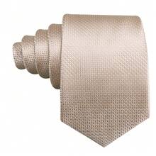 5Pcs Men Champagne Small Polka Dot Tie Pocket Square Cufflinks Ring Tie Clip Set, Random Cufflink Pattern, Suit Accessories For Wedding - Champagne - View 4