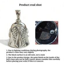1pc Guardian Angel Motorcycle Bell Good Luck Charm Keychain Pendant Accessories, Gift For Bike, Friends - one-size - View 11
