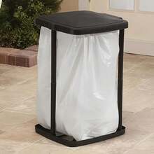 1pc Foldable Plastic Trash Can | Adjustable Height Portable Trash Bag Holder | Rectangular No Power Required Outdoor Kitchen Trash Can | Multi-Functional Telescopic Trash Bag Holder - Multicolor - View 12
