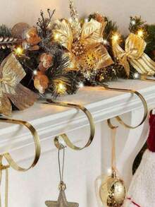 6pcs Christmas Fireplace Hooks – Drill-Free Stocking Hangers; Ideal For Christmas Home Decor, Hanging Ornaments, Party Decorations, DIY Projects, And Creating A Festive Atmosphere. - Multicolor - View 5