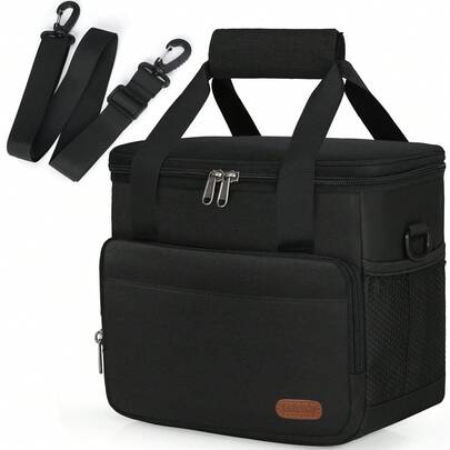 NEWHEY Men's And Women's Lunch Bag, Double-Layer Insulated Lunch Tote, Reusable Large-Capacity Leak-Proof Thermal Lunch Bag For Adults