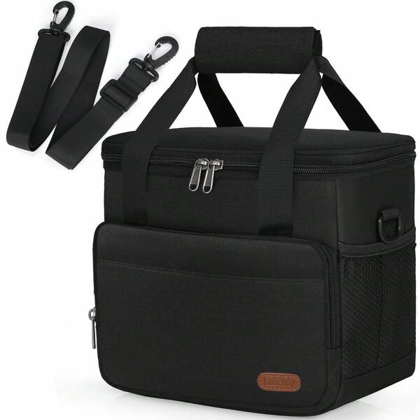 NEWHEY Men's And Women's Lunch Bag, Double-Layer Insulated Lunch Tote, Reusable Large-Capacity Leak-Proof Thermal Lunch Bag For Adults