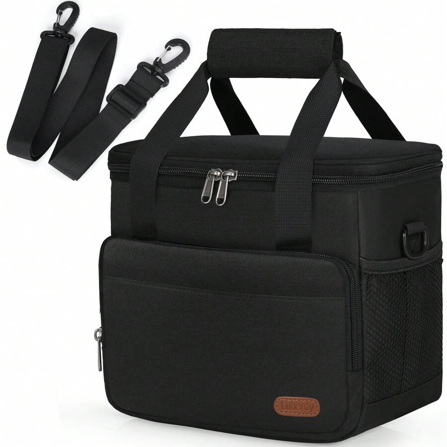 NEWHEY Unisex Double-Layer Insulated Lunch Bag, Reusable Large Capacity Leak-Proof Thermal Lunch Tote, Adult Size - Multicolor - View 1