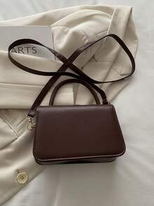 Women's Quilted Handbag, Vintage Faux PU Leather Metal Twist Lock Small Crossbody Bag, Detachable Adjustable Shoulder Strap Elegant Daily Party Handbag - Coffee - View 5