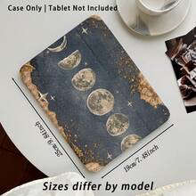 1pc Tablet Protective Case With Stand, Star And Moon Pattern, Compatible With Honor 8/9/10/X8/X8A/X9/X8Pro/X9Pro/ MatePad Se 11 Inch/MatePad 11 Inch/11.5 Inch/MatePad Pro/Apple 10th/11th Gen 2025 (A16) - Style 15 - View 3