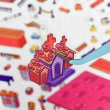 A Set Of DIY Scene‑Building Stickers, Girls Leisure Fun Diorama Stickers, Creative 3D Stress‑Relief Handmade Scene Stickers - Mini 11.0 Traveler Edition - View 6