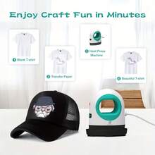 EASYCOUNT European Standard Mini Heat Transfer Machine B Heat Press For Home DIY - Green - View 7