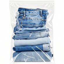 10 Large Transparent Clothing/Blanket Storage Bags, PE Self-Sealing Bags, Clear Plastic Bags For Organizing Clothes, Shoes, Bags And Other Household Items, Suitable For Travel And Home Use,Travel Essential,Room Decor - Multicolor - View 5