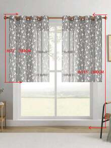 1pc/2pcs Premium Boho Style Embroidered Sheer Curtains For Living Room & Bedroom, Minimalist Line Art Voile Drapes, Fade Resistant Soft Light Blocking Breathable Home Decor, Easy To Install And Maintain - Grey - View 31