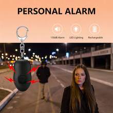 2 Packs Personal Alarm 130dB SOS Alarm Personal Alarm Rechargeable Sos Panic Button Led Light For Women Elderly Personal Alarm Keychain Alarm - 2pcs - View 6