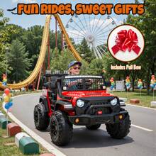 24V 20" 2‑Seater Kids Electric Ride‑On Truck Toy For Big Kids,800W Motor,Remote Control,3‑Speed,Bluetooth,Multi‑LED Lights,Shock Absorption - Red - View 5
