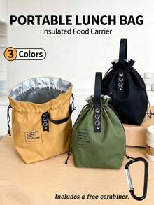 Drawstring Lunch Bag, Multi-Functional Drawstring Closure Lunch Box Tote Bag, Insulated Lunch Bag (Non-Food Contact) - Multicolor - View 2