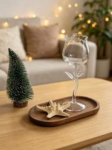 Rose Shaped Highball Glass, & Champagne Glass With Atmosphere Decoration - Clear - View 6