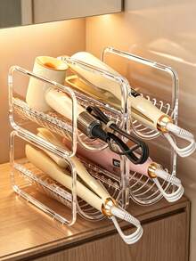 Curling Iron Storage Rack, No-Drill Curling Iron/Straightener Holder, Hair Dryer Storage Box, Egg Roll Storage Box, Item Storage Rack, Straightening Comb Storage Rack, Flat Iron Holder, Multi-Functional Hair Tool Wall-Mounted Storage Rack, Stackable Design, Countertop Style, Suitable For Bathroom, Countertop, Straightener Holder Can Be Installed Under Sink |, Bathroom Supplies, Kitchen Supplies, Back To School, Home Decor, Room Decor, Perfect Holiday Party Gift, Gift For Women, Gift For Mother - Multicolor - View 5